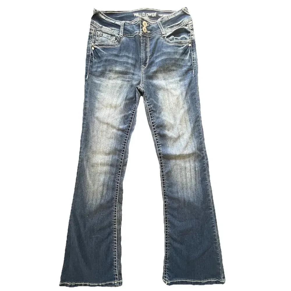 Wallflower Bootcut Jeans Juniors Denim Flirty Curvy High Rise Flare Western Y2K